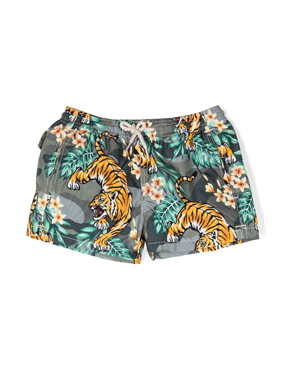 MC2 Saint Barth Kids tiger-print swim shorts - Green von MC2 Saint Barth Kids