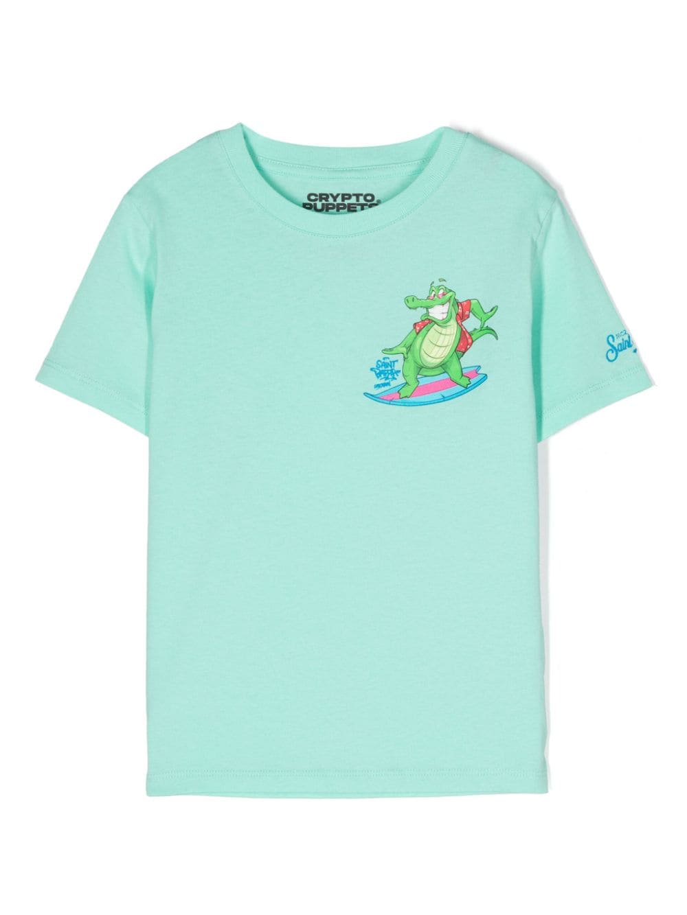 MC2 Saint Barth Kids x Crypto Puppets® crocodile-print cotton T-shirt - Green von MC2 Saint Barth Kids