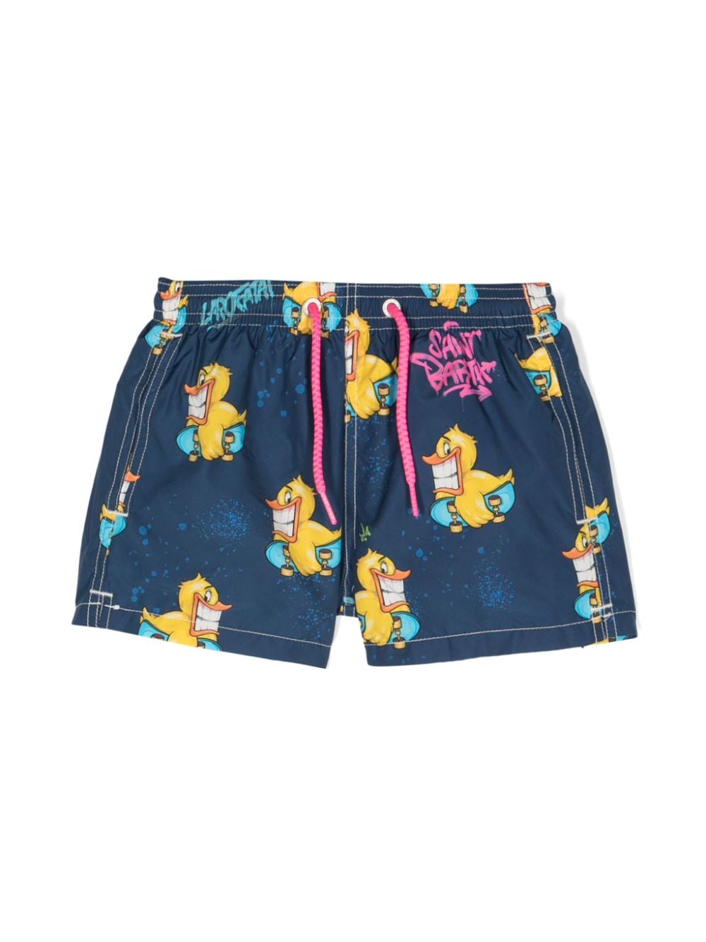 MC2 Saint Barth Kids x Crypto Puppets Ready to Smile swim shorts - Blue von MC2 Saint Barth Kids