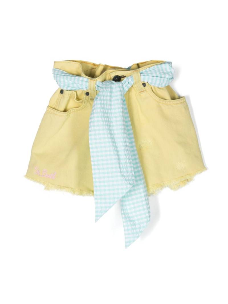 MC2 Saint Barth Kids x Levi´s belted denim shorts - Yellow von MC2 Saint Barth Kids