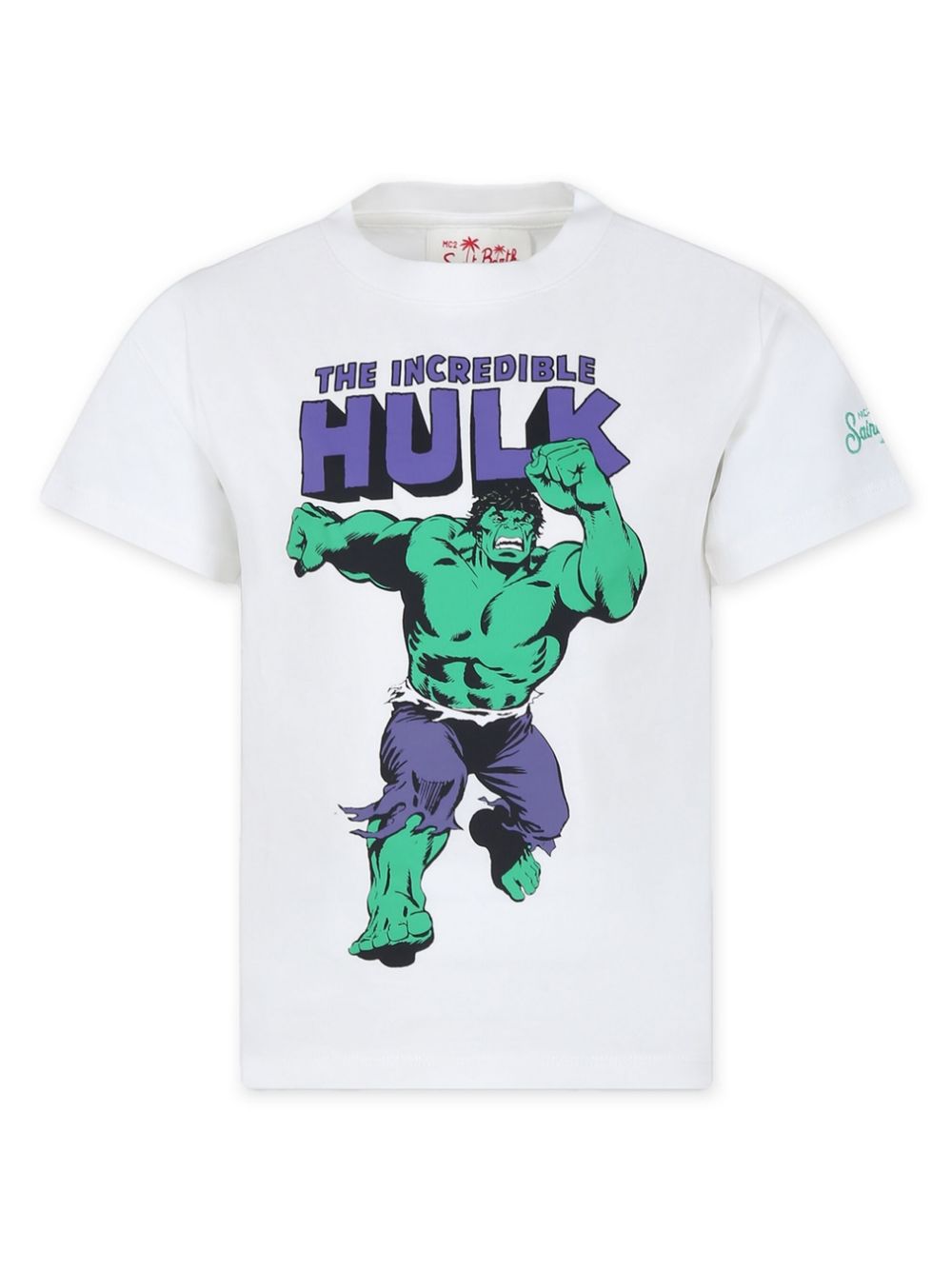 MC2 Saint Barth Kids x Marvel Hulk-print T-shirt - White von MC2 Saint Barth Kids