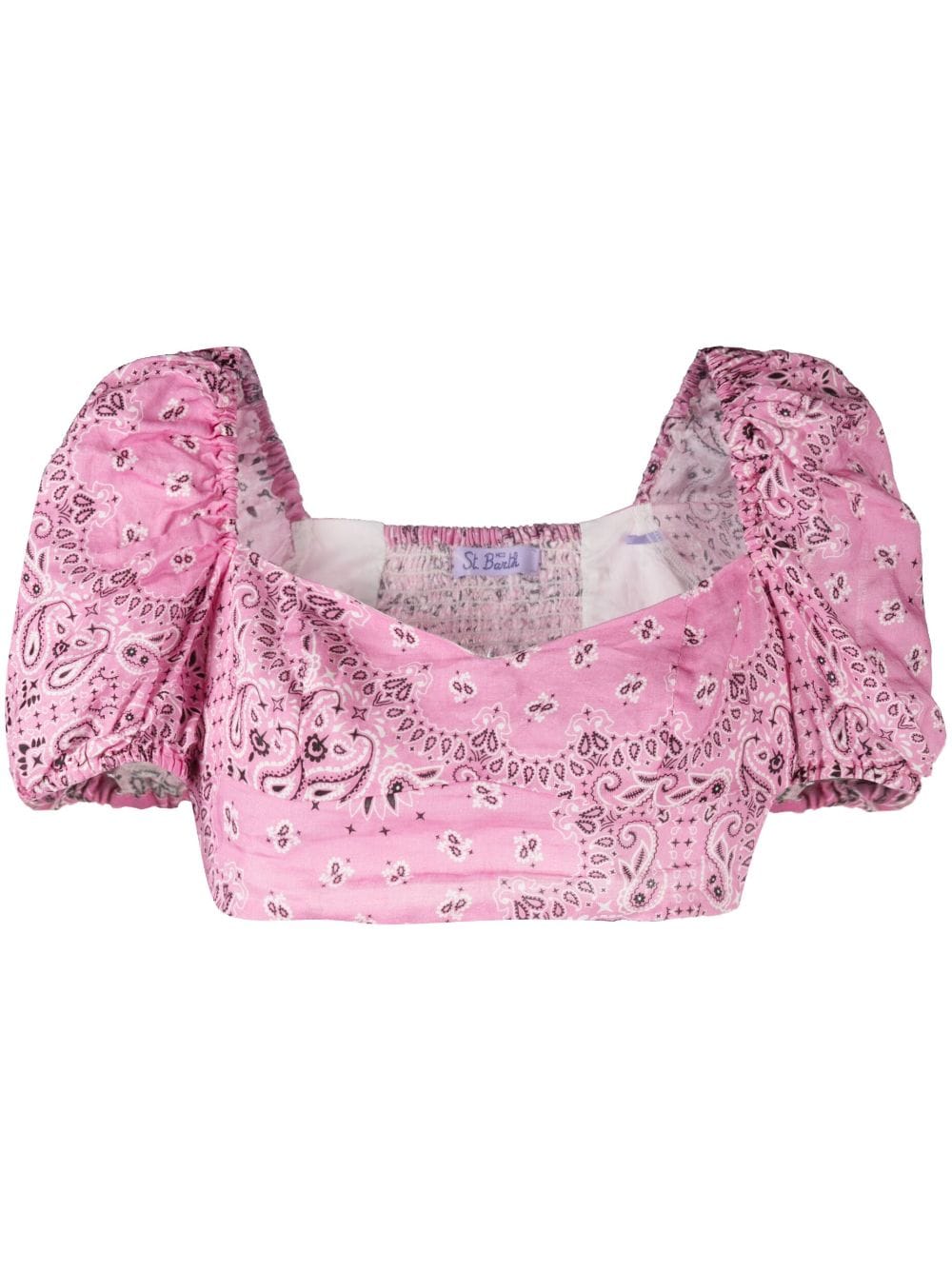 MC2 Saint Barth Delia graphic-print cropped top - Pink von MC2 Saint Barth