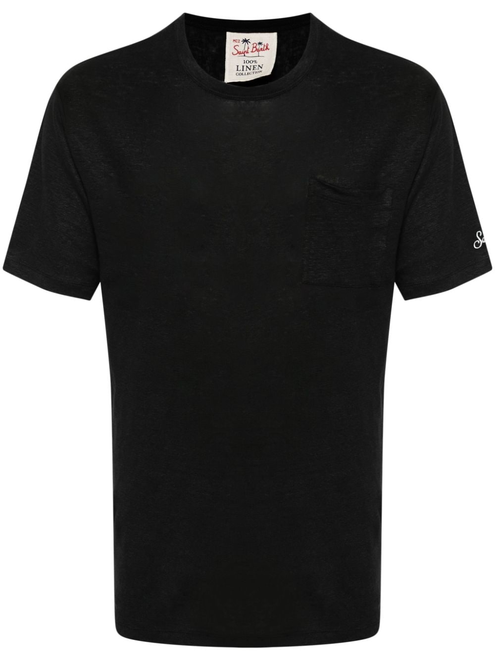 MC2 Saint Barth Ecstasea linen T-shirt - Black von MC2 Saint Barth
