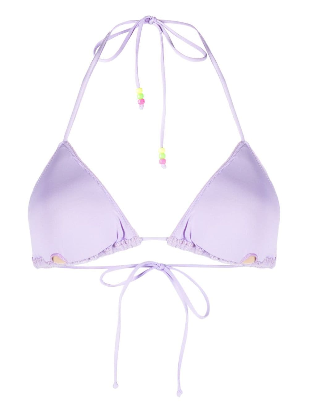 MC2 Saint Barth Leah bead-embellished bikini top - Purple von MC2 Saint Barth