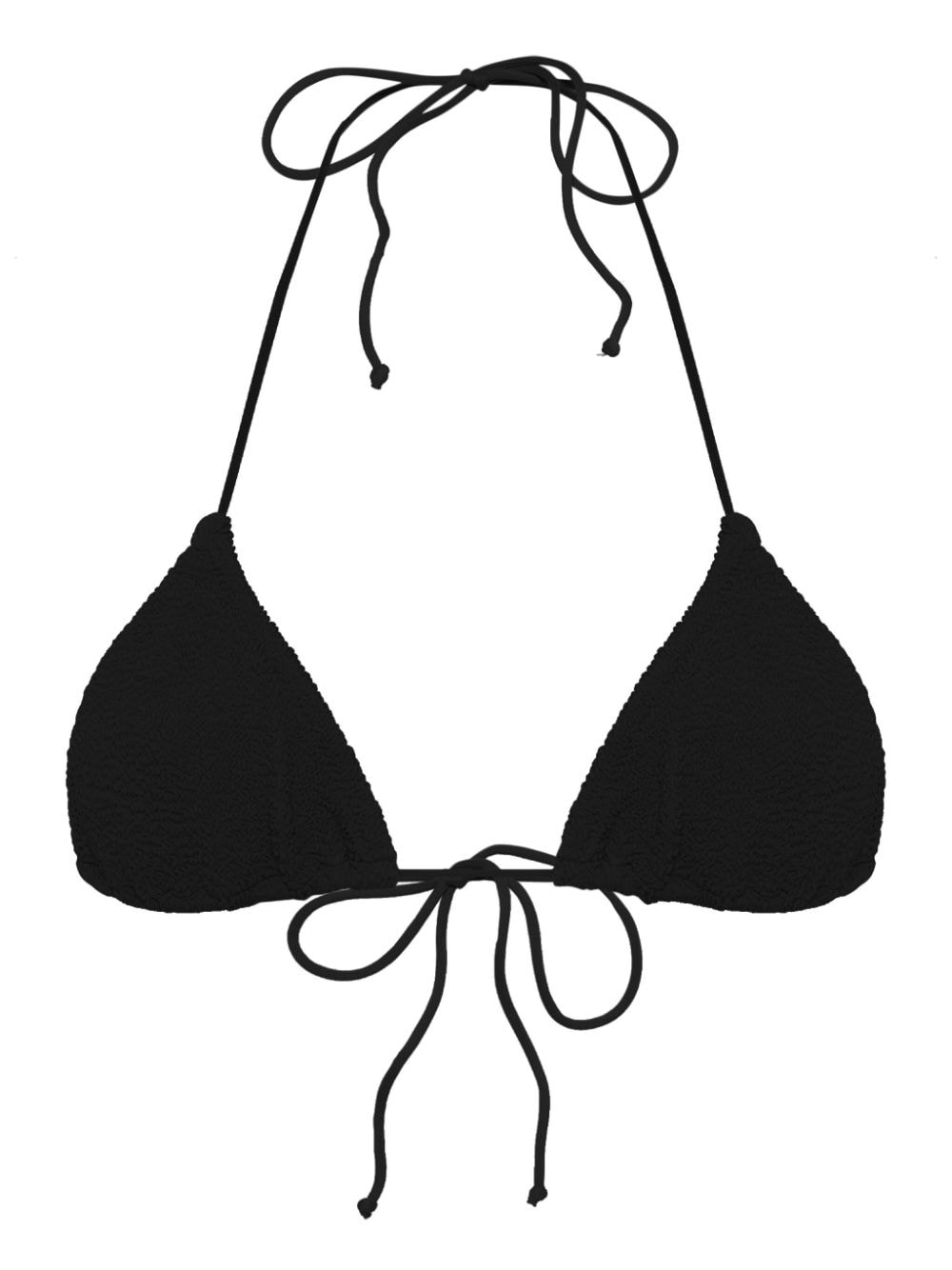 MC2 Saint Barth Leah crinkled bikini top - Black von MC2 Saint Barth