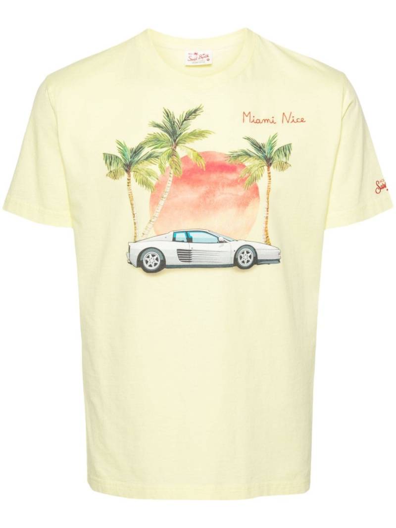 MC2 Saint Barth Miami Style cotton T-shirt - Yellow von MC2 Saint Barth
