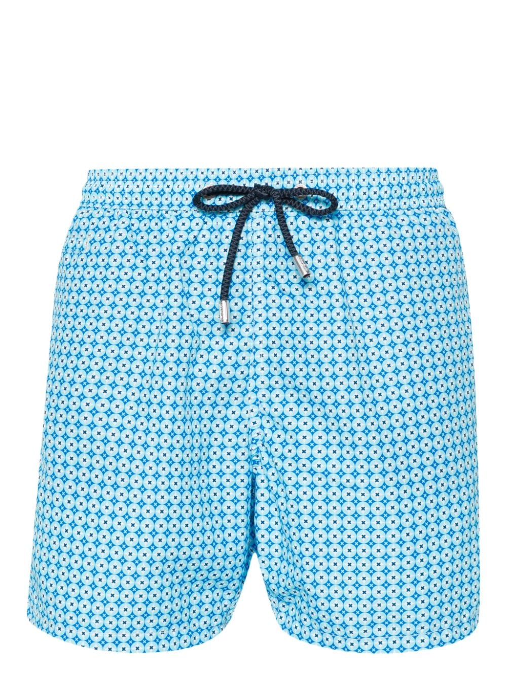 MC2 Saint Barth Rhomboid Cross-print swim shorts - Blue von MC2 Saint Barth