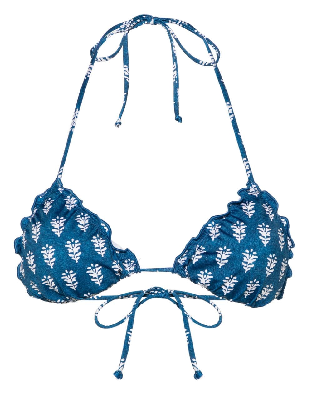 MC2 Saint Barth Sagittarius floral-print bikini top - Blue von MC2 Saint Barth