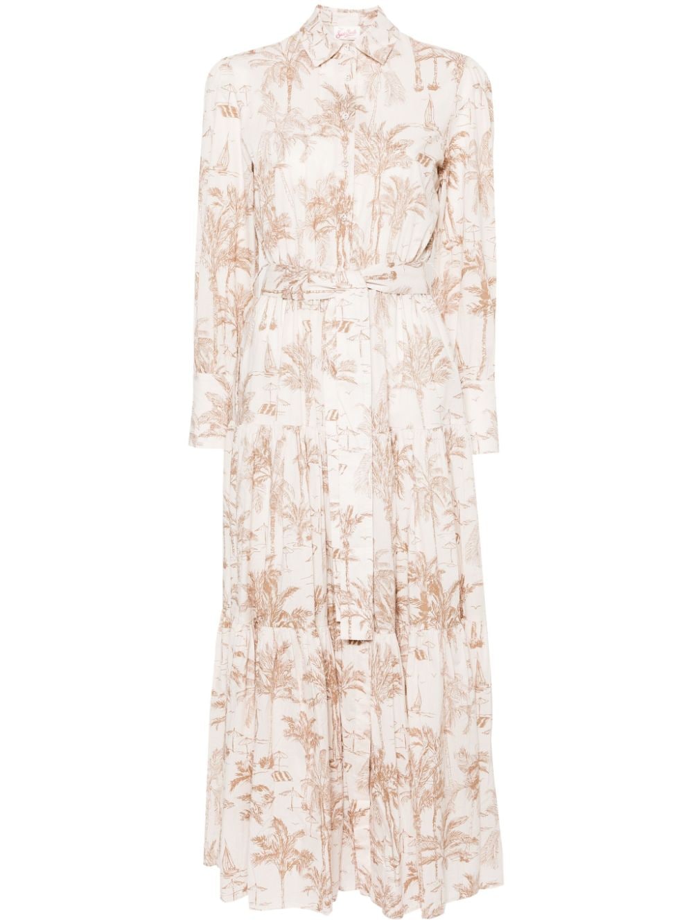 MC2 Saint Barth Toile de Jouy cotton maxi dress - Neutrals von MC2 Saint Barth