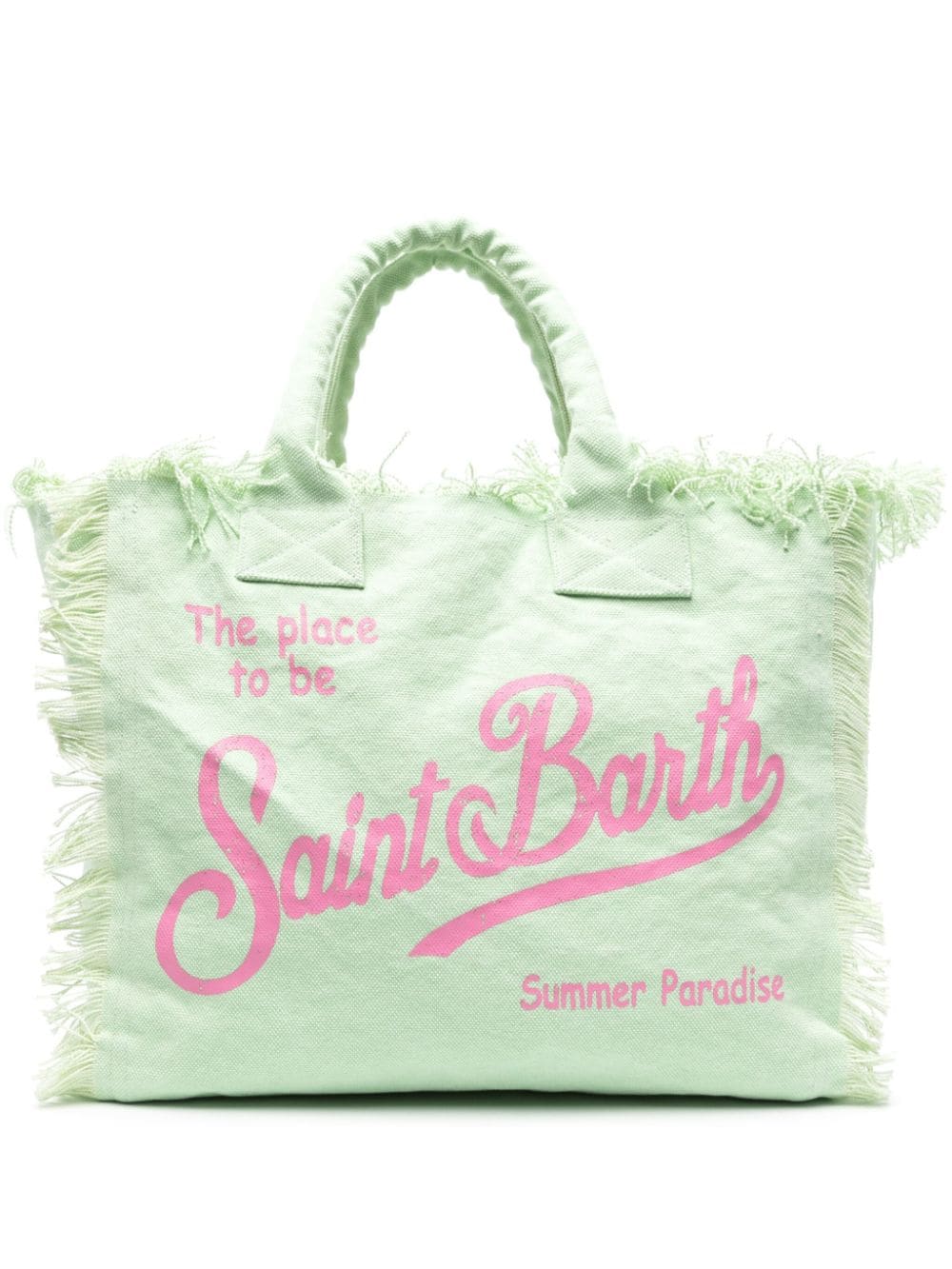 MC2 Saint Barth Vanity canvas beach bag - Green von MC2 Saint Barth