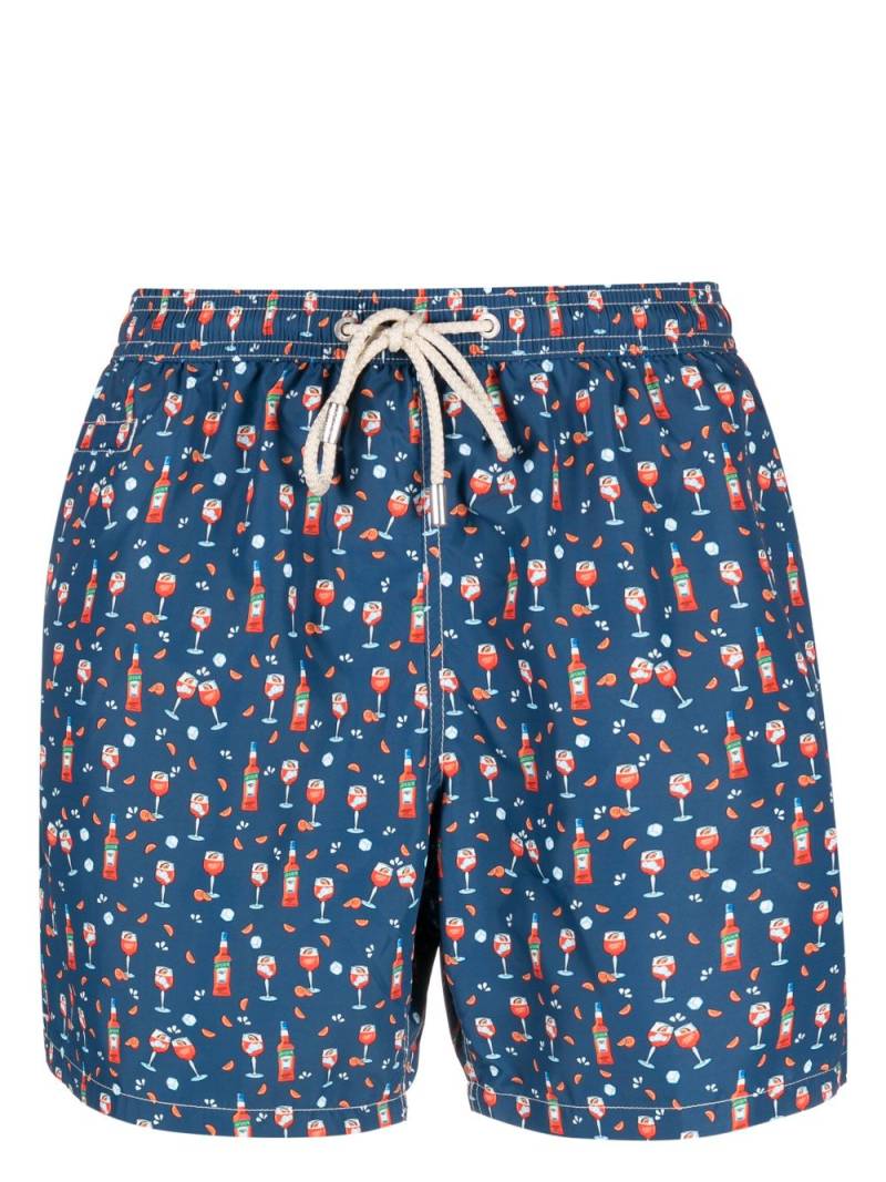 MC2 Saint Barth graphic-print swim shorts - Blue von MC2 Saint Barth