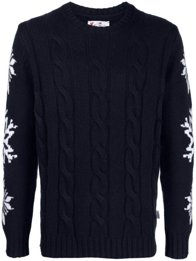 MC2 Saint Barth intarsia-knit cable-knit jumper - Blue von MC2 Saint Barth