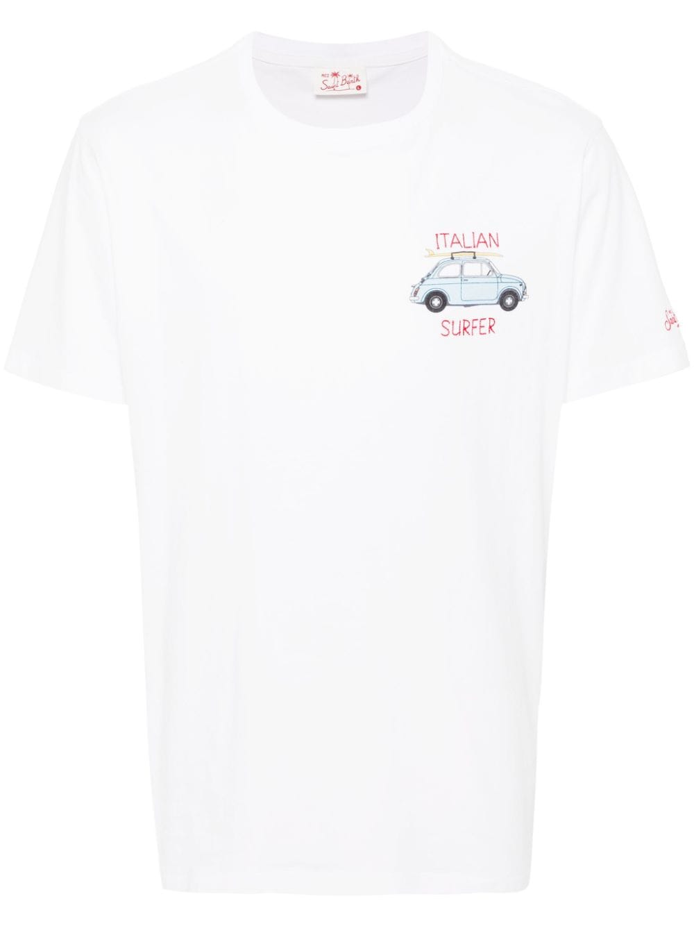 MC2 Saint Barth logo-embroidered cotton T-shirt - White von MC2 Saint Barth