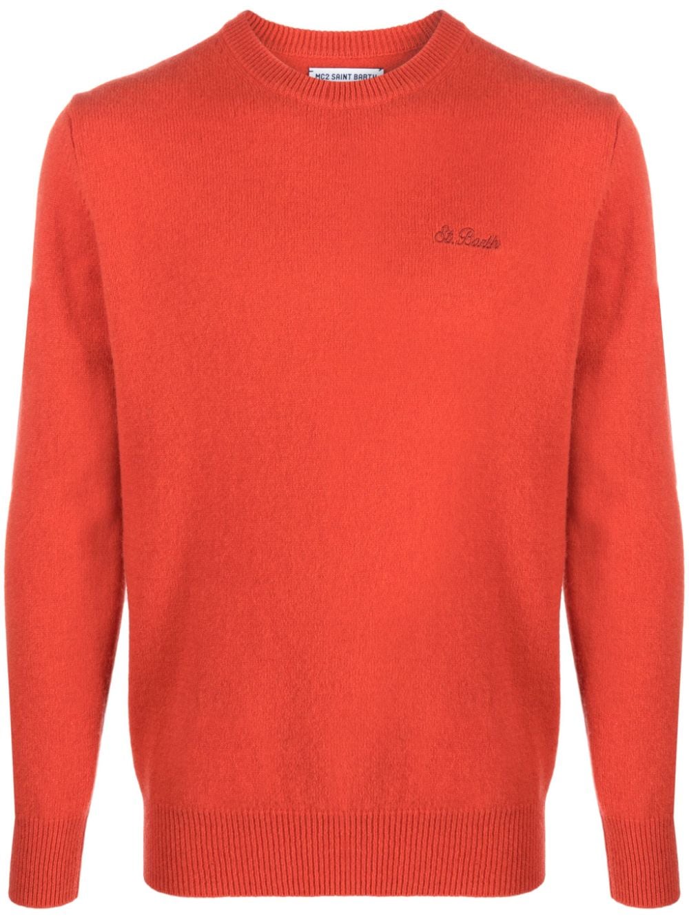 MC2 Saint Barth logo-embroidered crew-neck jumper - Orange von MC2 Saint Barth