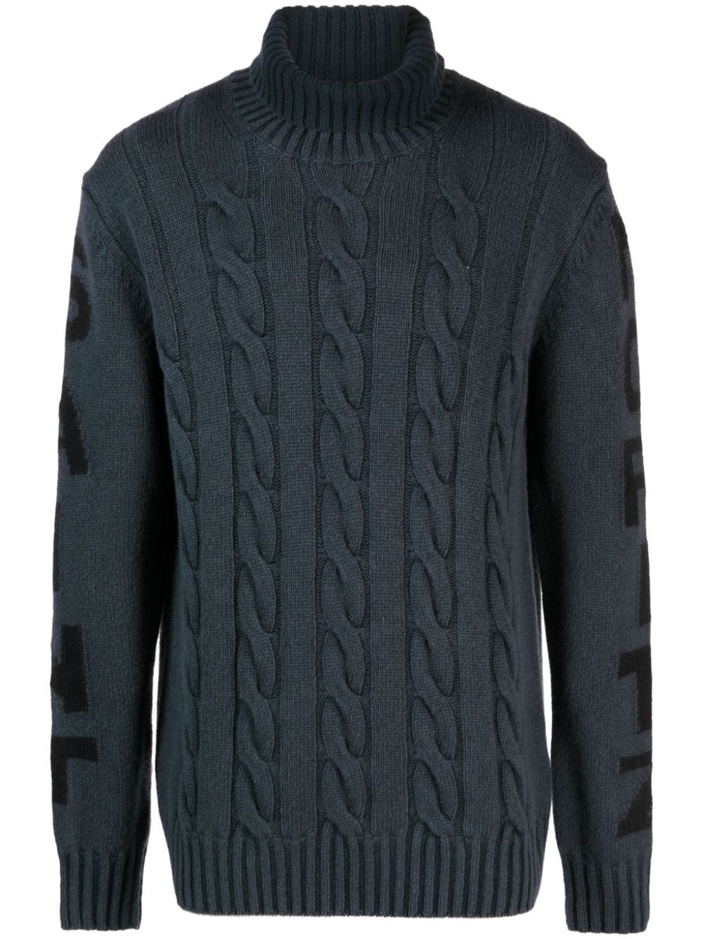 MC2 Saint Barth logo-jacquard fisherman's-knit jumper - Black von MC2 Saint Barth