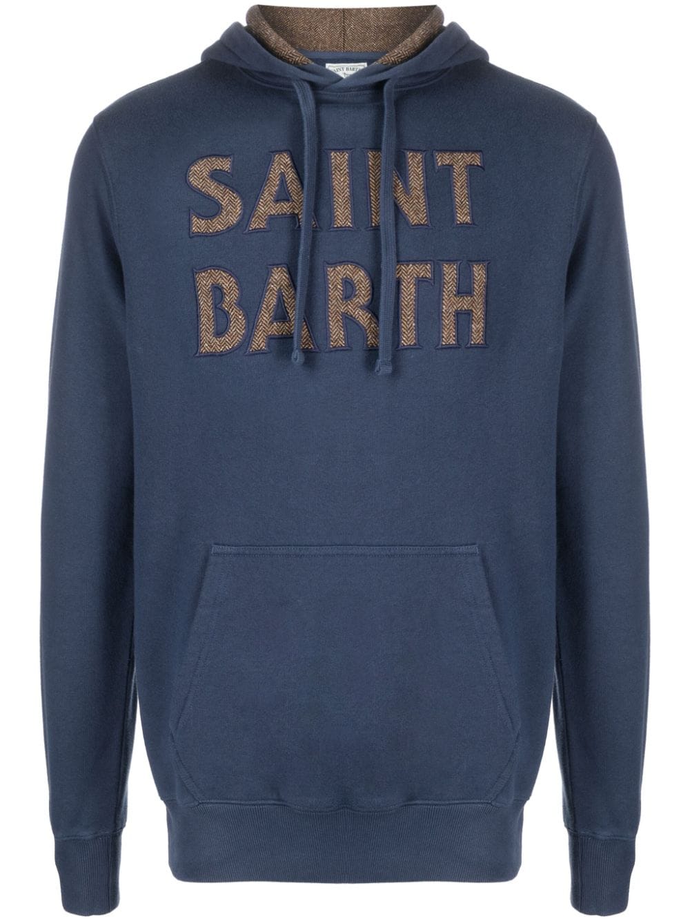 MC2 Saint Barth logo-patch cotton hoodie - Blue von MC2 Saint Barth