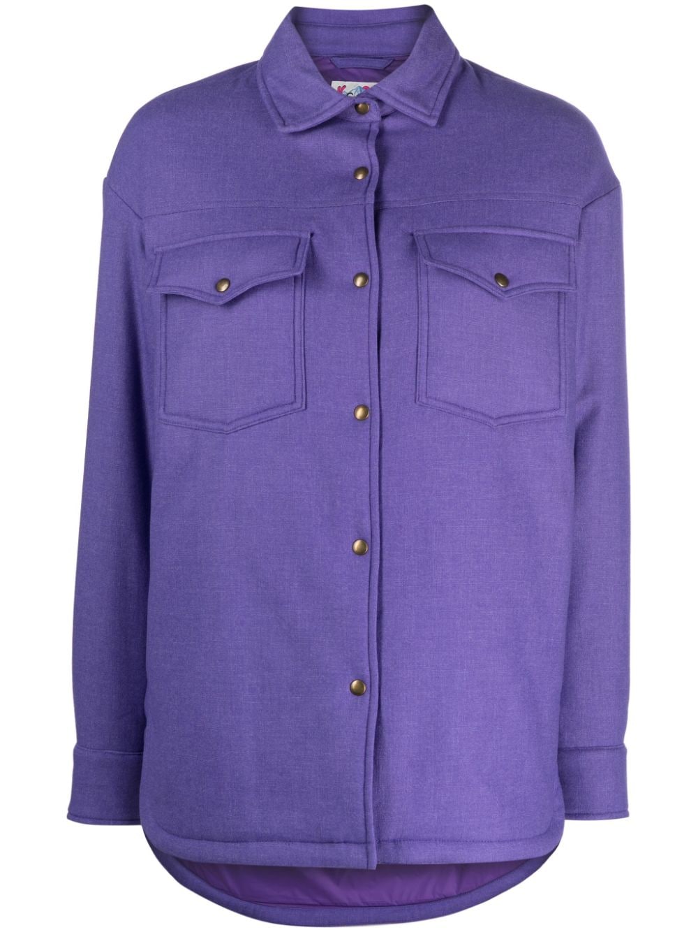 MC2 Saint Barth rhinestone-embellished padded shirt jacket - Purple von MC2 Saint Barth