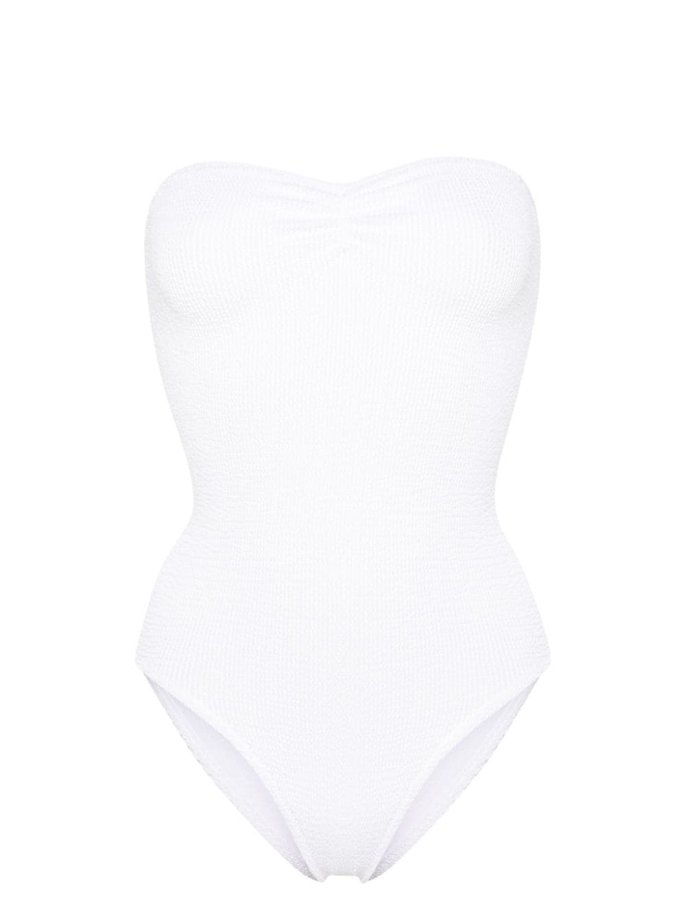 MC2 Saint Barth strapless crinkled swimsuit - White von MC2 Saint Barth