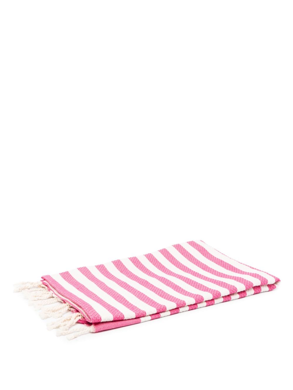 MC2 Saint Barth striped cotton beach towel - Pink von MC2 Saint Barth