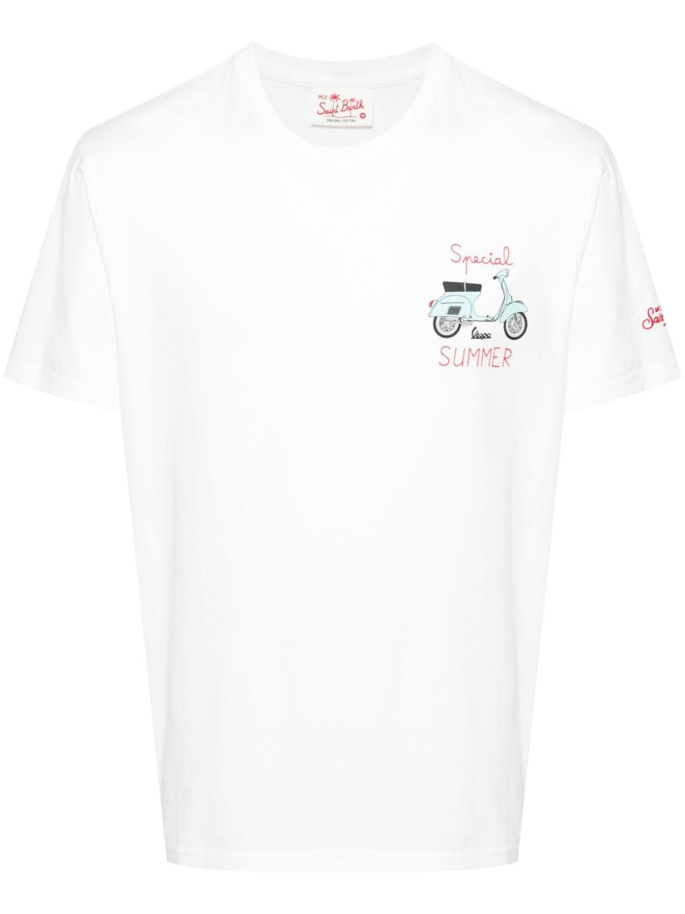 MC2 Saint Barth x Vespa cotton T-shirt - White von MC2 Saint Barth