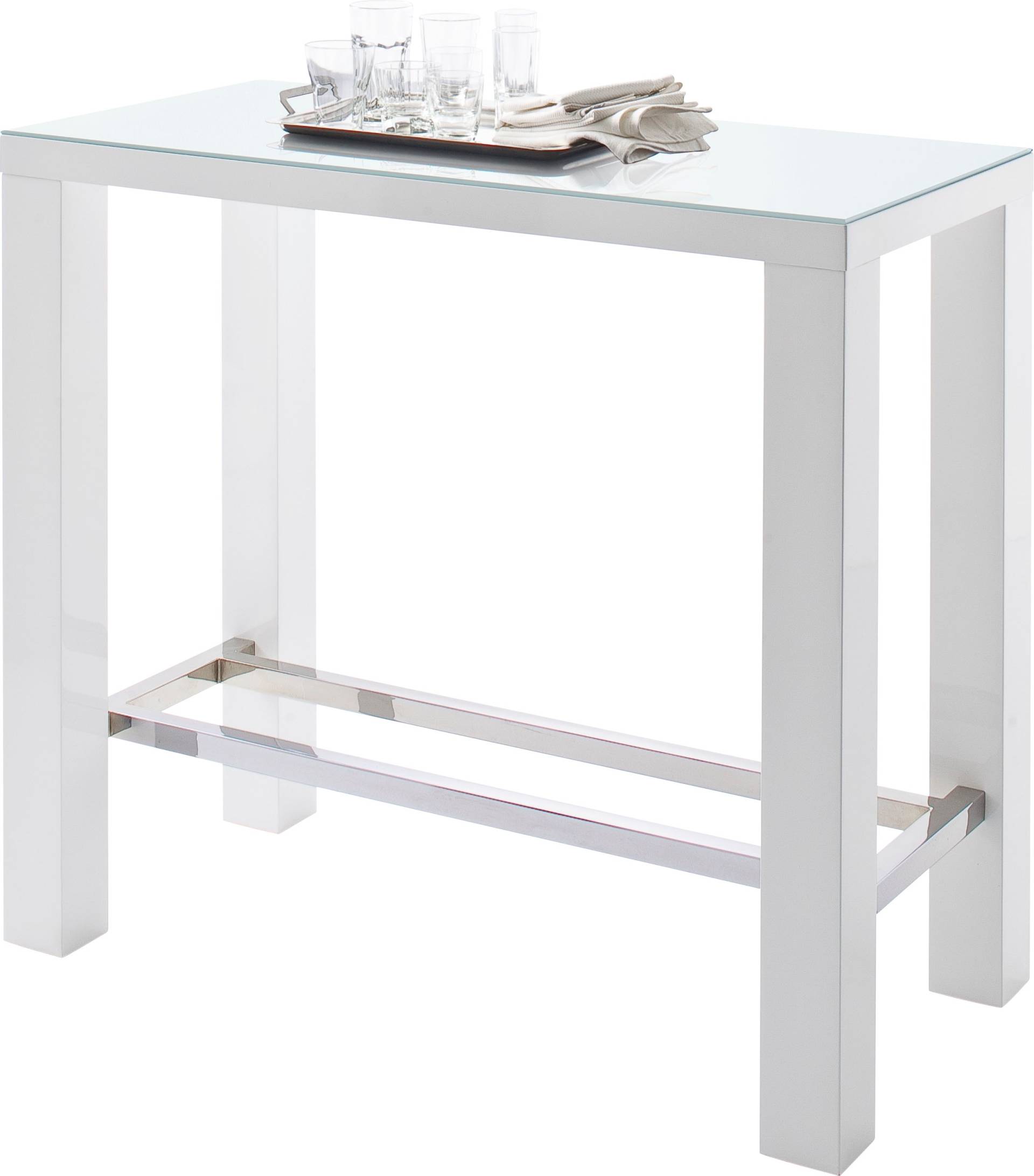 MCA furniture Bartisch »Jam«, Bartisch weiss hochglanz, Küchentisch, Stehtisch mit Sicherheitsglas MCA furniture Bartisch »Jam«, Bartisch weiss hochglanz, Küchentisch, Stehtisch mit Sicherheitsglas von MCA furniture