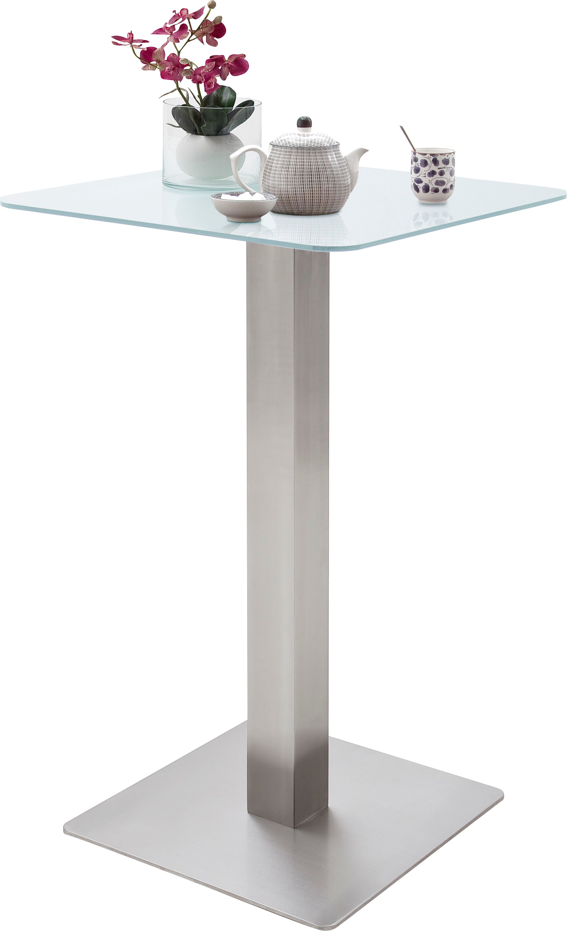 MCA furniture Bartisch »Zarina«, Bartisch mit Glaskeramik Tischplatte mit Edelstahl Gestell MCA furniture Bartisch »Zarina«, Bartisch mit Glaskeramik Tischplatte mit Edelstahl Gestell von MCA furniture