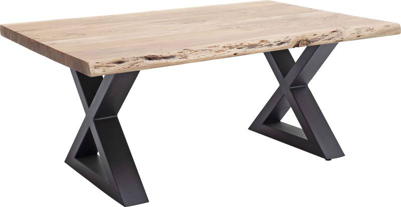 MCA furniture Couchtisch »Cartagena«, Couchtisch Massivholz mit Baumkante und natürlichen Rissen und Löchern von MCA furniture