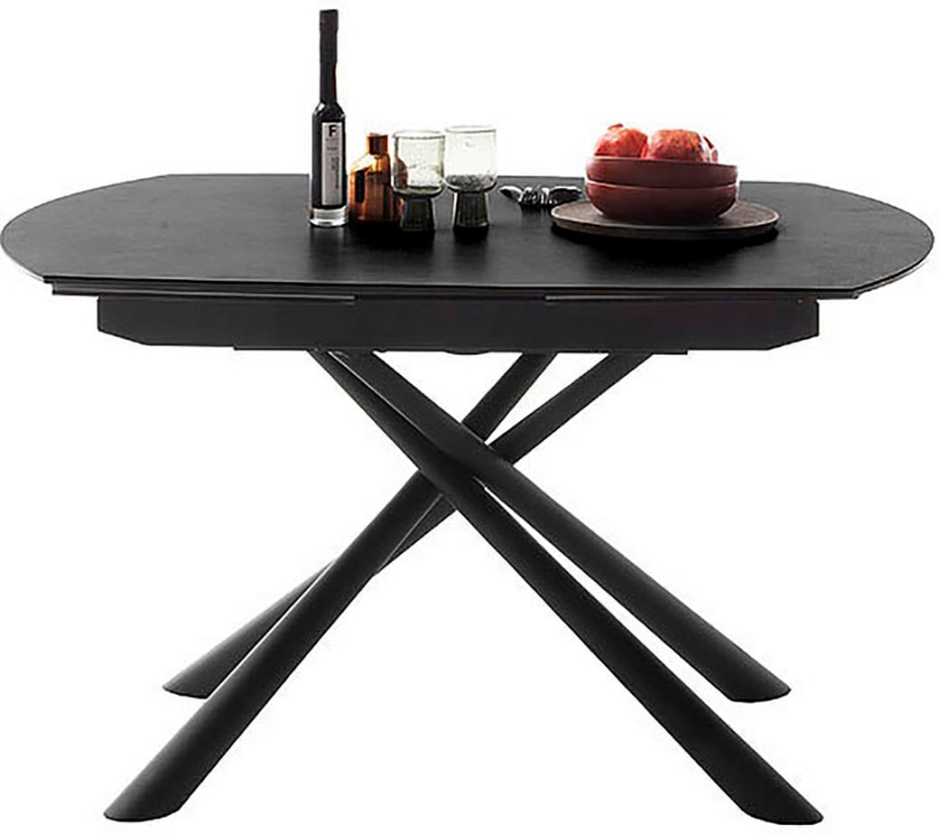 MCA furniture Esstisch »NICOSIA Vierfusstisch 130-190 cm«, (Einzelstück), Keramik, Metall, Rotationsauszug, ausziehbar, Tischplatte 11 mm von MCA furniture
