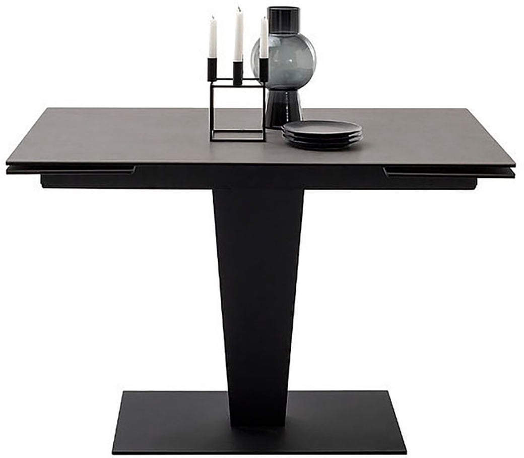 MCA furniture Esstisch »PESARO Auszugstisch mit Säule 120-180 cm«, (Einzelstück), Keramik,Edelstahl,Stirnauszug,ausziehbar,Tischplatte 14 mm von MCA furniture