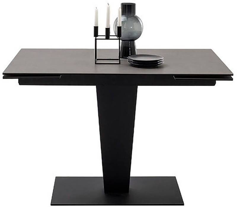 MCA furniture Esstisch »PESARO Auszugstisch mit Säule 120-180 cm«, (Einzelstück), Keramik,Edelstahl,Stirnauszug,ausziehbar,Tischplatte 14 mm von MCA furniture