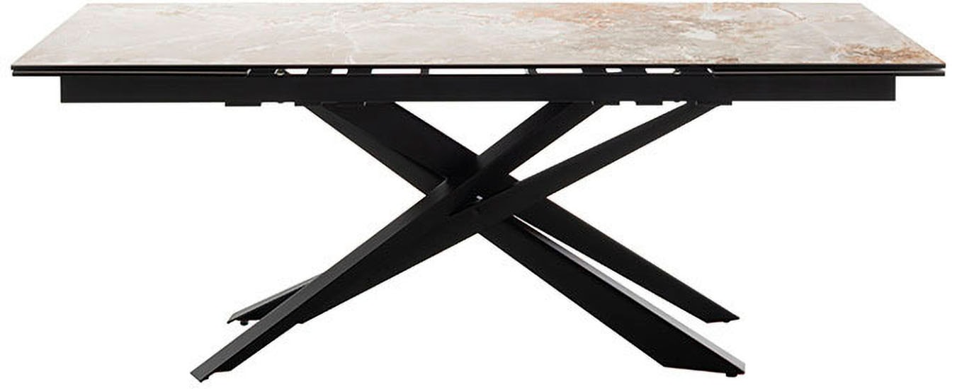 MCA furniture Esstisch »TESERO Auszugtisch 200-300 cm«, (Einzelstück), Keramik,Metall,Marmor-Optik,ausziehbar,belastbar 100kg,10-12 Pers. von MCA furniture