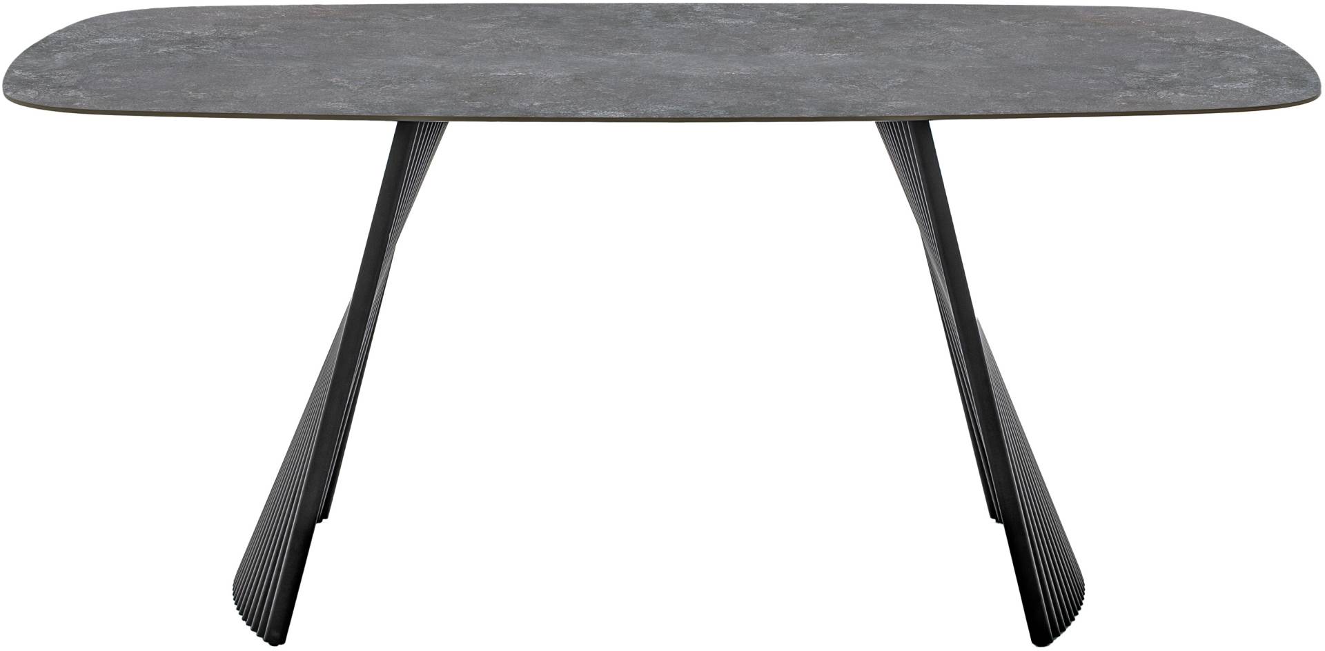MCA furniture Esstisch »TOBELO Wangentisch 180x90cm«, (1 St.), Keramik, Metall, schwarz marmoriert, dining table, 4-6 Personen von MCA furniture