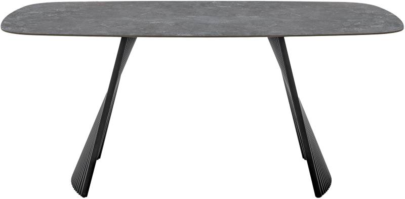 MCA furniture Esstisch »TOBELO Wangentisch 180x90cm«, (1 St.), Keramik, Metall, schwarz marmoriert, dining table, 4-6 Personen von MCA furniture