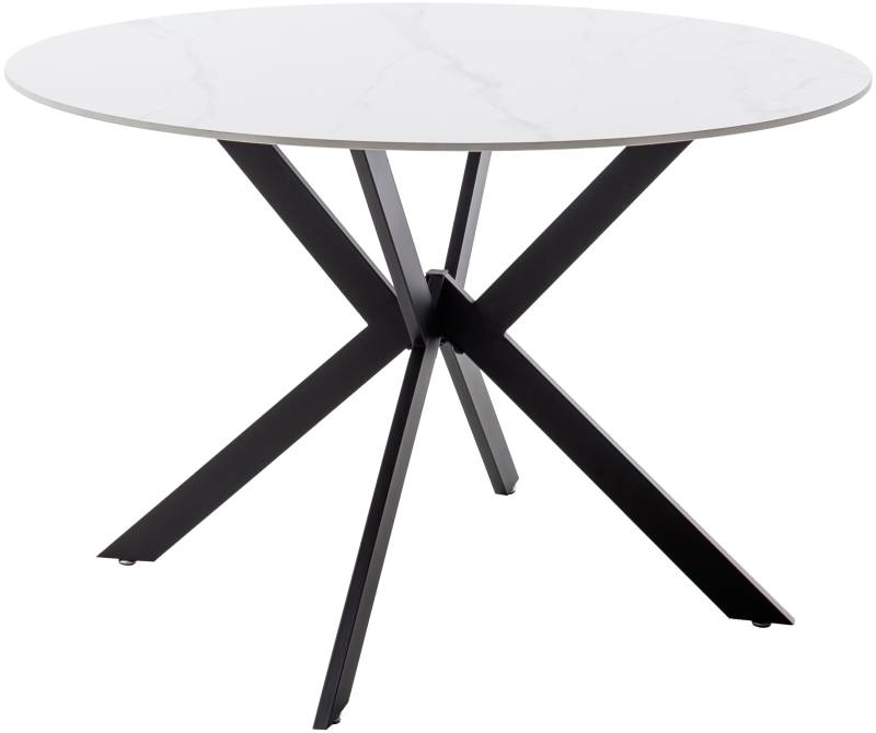 MCA furniture Esstisch »UBATE Vierfusstisch«, (1 St.), Keramik, Metall, weiss marmoriert, dining table, 4-6 Personen von MCA furniture