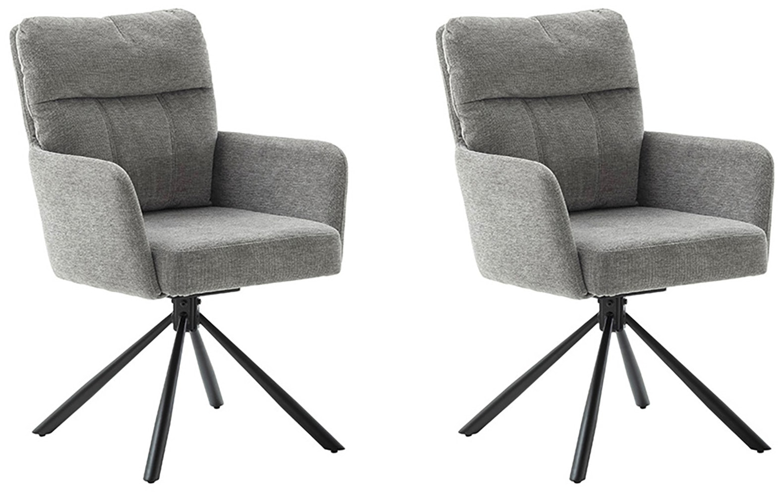 MCA furniture Esszimmerstuhl, Chenilleoptik, (2er-Set), drehbar 180°, Taschenfederkern, Sitzhöhe ca. 50 cm von MCA furniture
