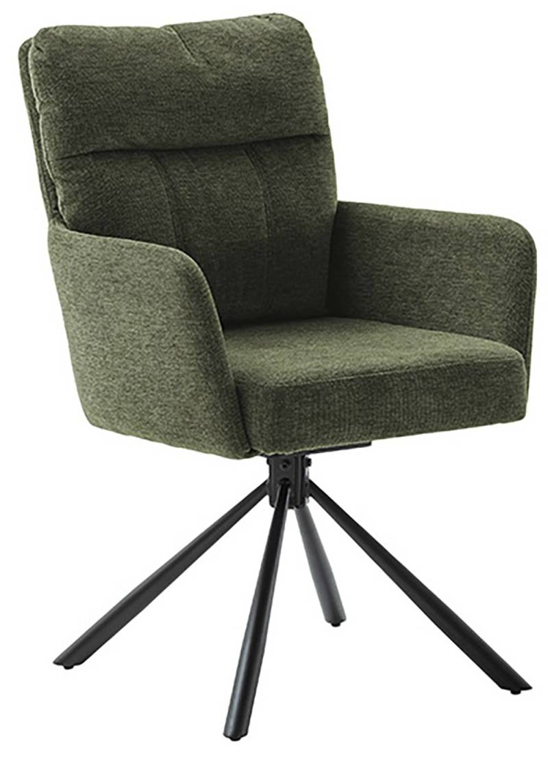 MCA furniture Esszimmerstuhl, Chenilleoptik, (2er-Set), drehbar 180°, Taschenfederkern, Sitzhöhe ca. 50 cm von MCA furniture