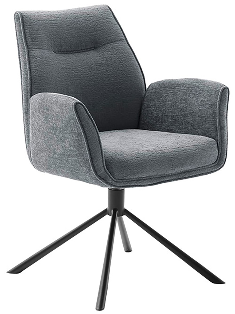 MCA furniture Esszimmerstuhl, Chenilleoptik, (2er-Set), drehbar 360°, Belastbarkeit 120 kg, Sitzhöhe ca. 50 cm von MCA furniture