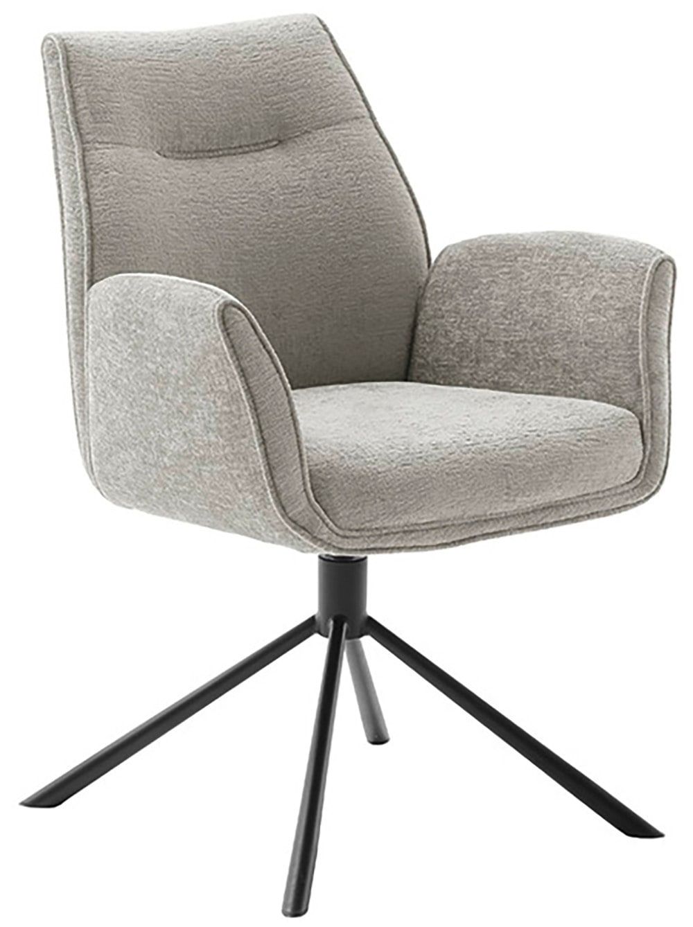 MCA furniture Esszimmerstuhl, Chenilleoptik, (2er-Set), drehbar 360°, Belastbarkeit 120 kg, Sitzhöhe ca. 50 cm von MCA furniture