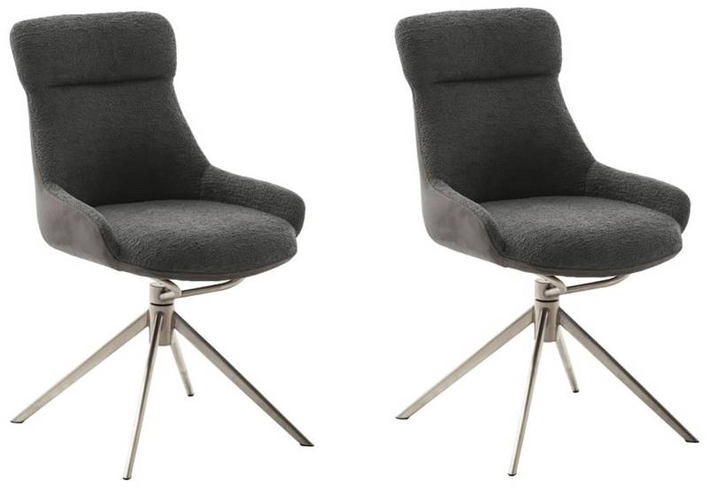 MCA furniture Esszimmerstuhl, Feingewebe, (2er-Set), drehbar 360°, Dreh- & Schwingfunktion, Sitzhöhe ca. 50 cm von MCA furniture