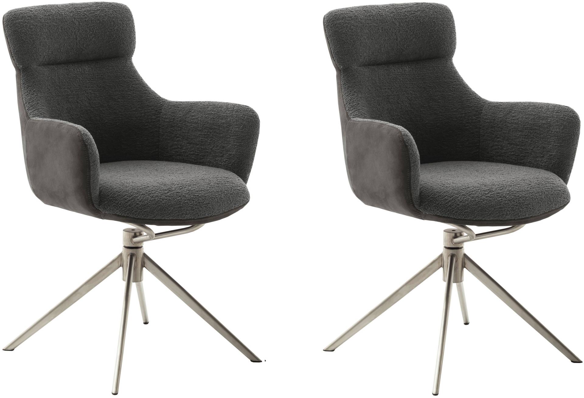 MCA furniture Esszimmerstuhl, Feingewebe, (2er-Set), drehbar 360°, Dreh- & Schwingfunktion, Sitzhöhe ca. 50 cm von MCA furniture