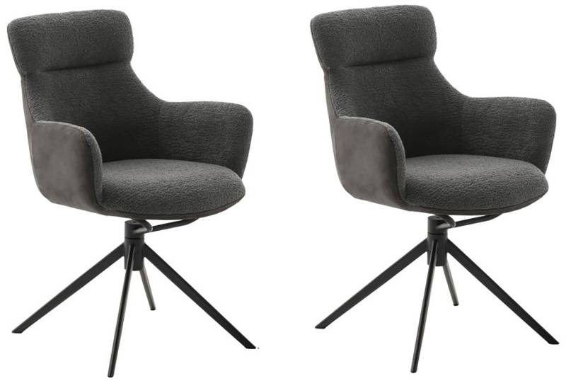 MCA furniture Esszimmerstuhl, Feingewebe, (2er-Set), drehbar 360°, Dreh- & Schwingfunktion, Sitzhöhe ca. 50 cm von MCA furniture