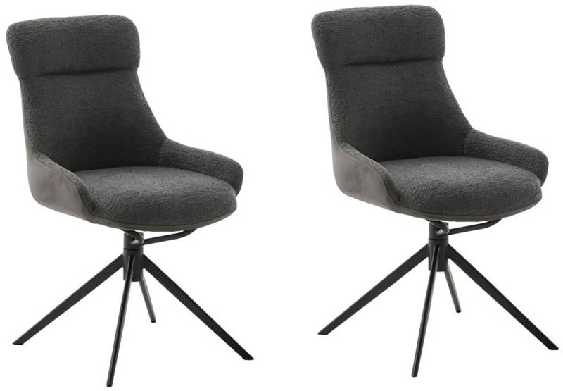 MCA furniture Esszimmerstuhl, Feingewebe, (2er-Set), drehbar 360°, Dreh- & Schwingfunktion, Sitzhöhe ca. 50 cm von MCA furniture