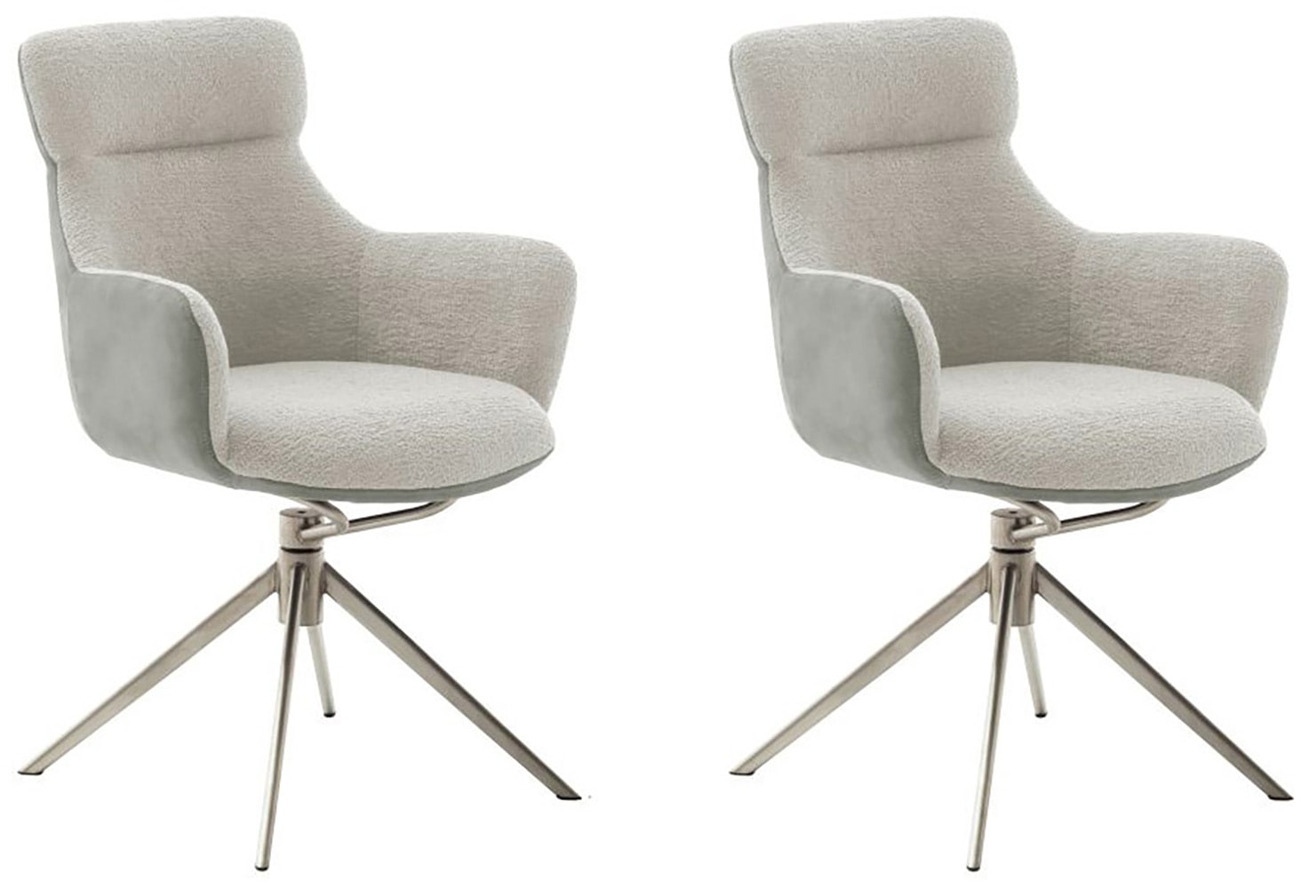 MCA furniture Esszimmerstuhl, Feingewebe, (2er-Set), drehbar 360°, Dreh- & Schwingfunktion, Sitzhöhe ca. 50 cm von MCA furniture