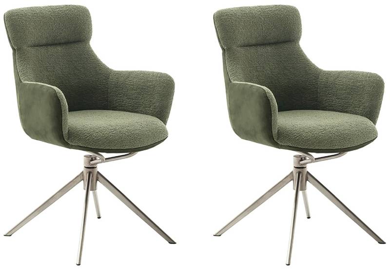 MCA furniture Esszimmerstuhl, Feingewebe, (2er-Set), drehbar 360°, Dreh- & Schwingfunktion, Sitzhöhe ca. 50 cm von MCA furniture