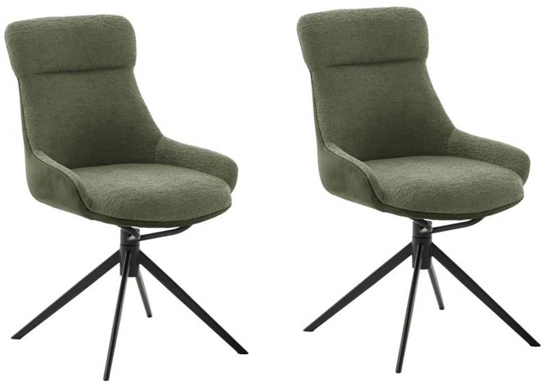 MCA furniture Esszimmerstuhl, Feingewebe, (2er-Set), drehbar 360°, Dreh- & Schwingfunktion, Sitzhöhe ca. 50 cm von MCA furniture