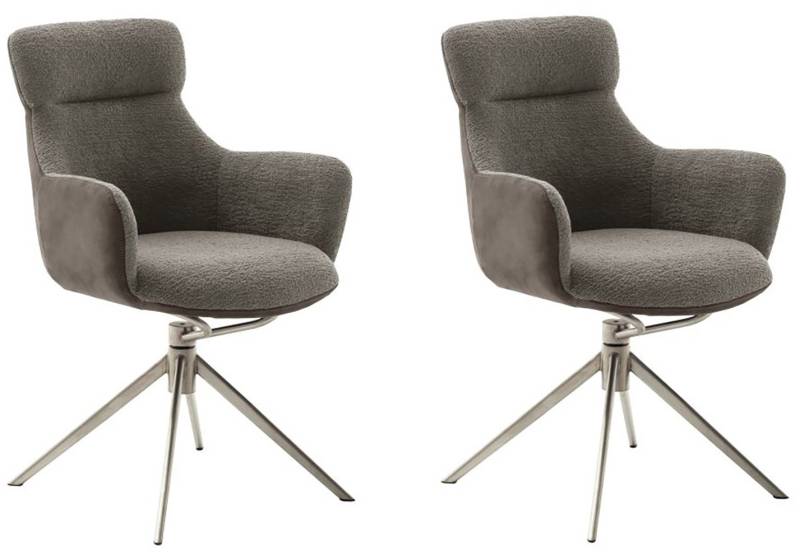 MCA furniture Esszimmerstuhl, Feingewebe, (2er-Set), drehbar 360°, Dreh- & Schwingfunktion, Sitzhöhe ca. 50 cm von MCA furniture