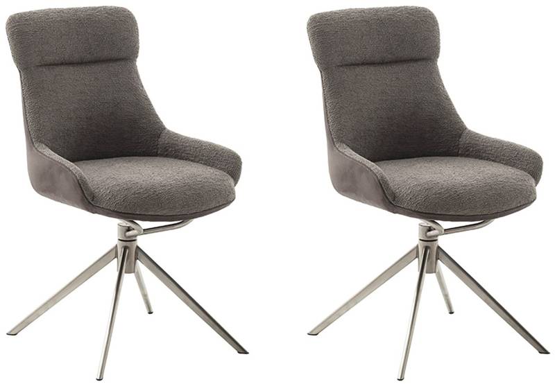 MCA furniture Esszimmerstuhl, Feingewebe, (2er-Set), drehbar 360°, Dreh- & Schwingfunktion, Sitzhöhe ca. 50 cm von MCA furniture