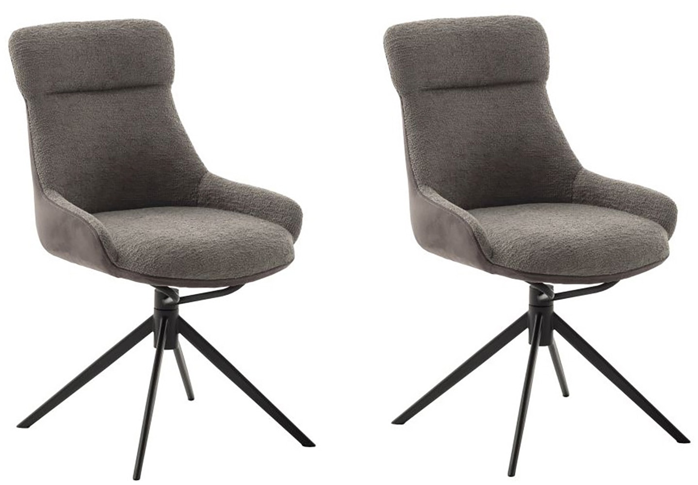 MCA furniture Esszimmerstuhl, Feingewebe, (2er-Set), drehbar 360°, Dreh- & Schwingfunktion, Sitzhöhe ca. 50 cm von MCA furniture