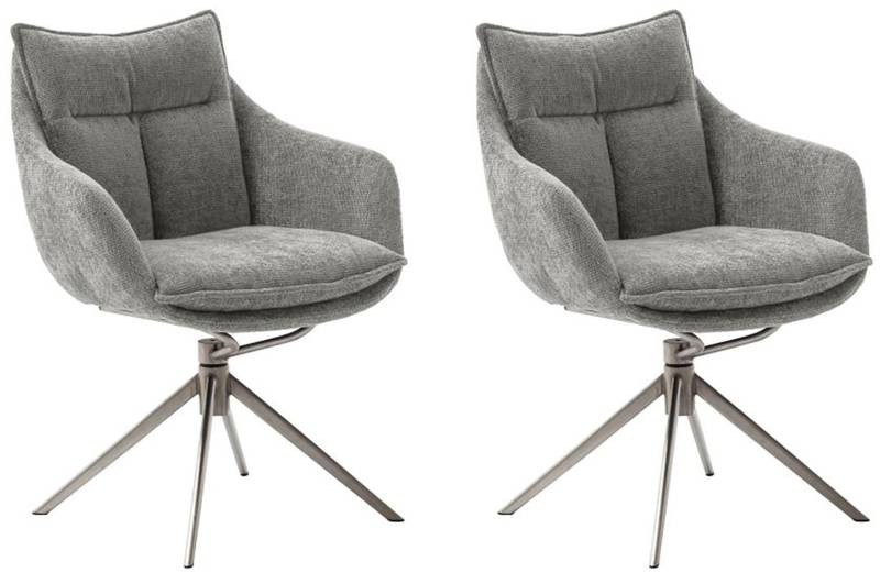 MCA furniture Esszimmerstuhl, Strukturstoff, (2er-Set), drehbar 360°, Dreh- & Schwingfunktion, Belastbarkeit 120 kg von MCA furniture
