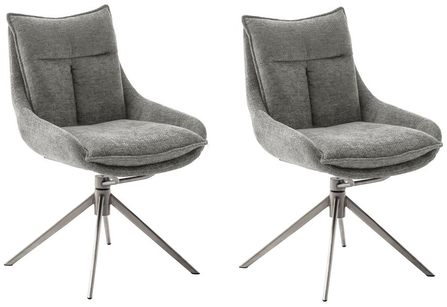 MCA furniture Esszimmerstuhl, Strukturstoff, (2er-Set), drehbar 360°, Dreh- & Schwingfunktion, Belastbarkeit 120 kg von MCA furniture